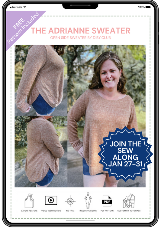 Adrianne Sweater Sew Along/Class with Megan from Sew and Tell Australia - Jan. 27th