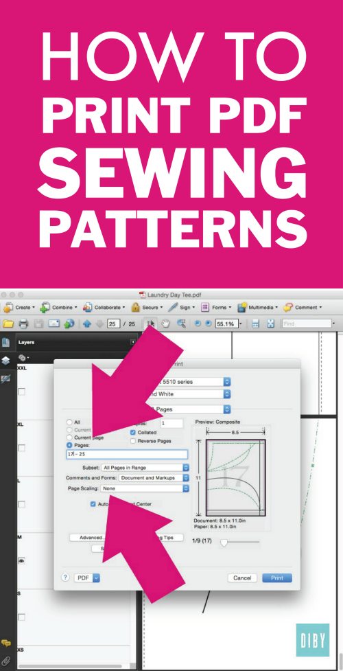How to Print PDF Sewing Patterns {with Video}
