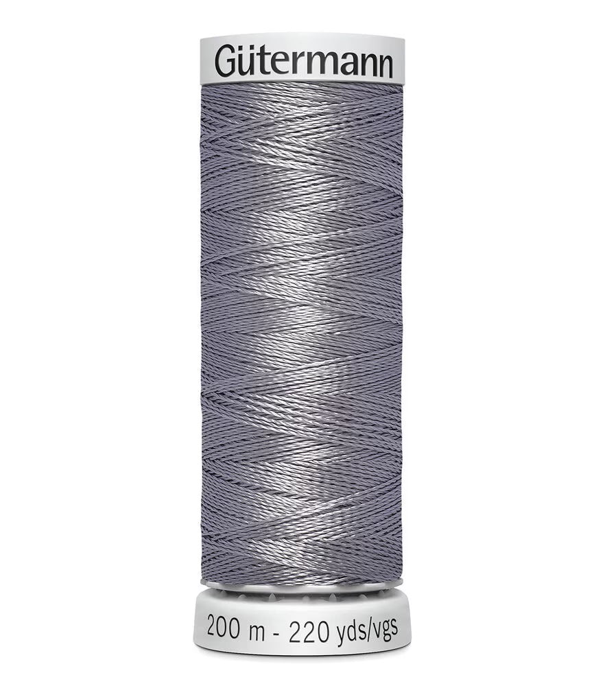 Spool of Gütermann Almost Grey 6008 Embroidery Thread