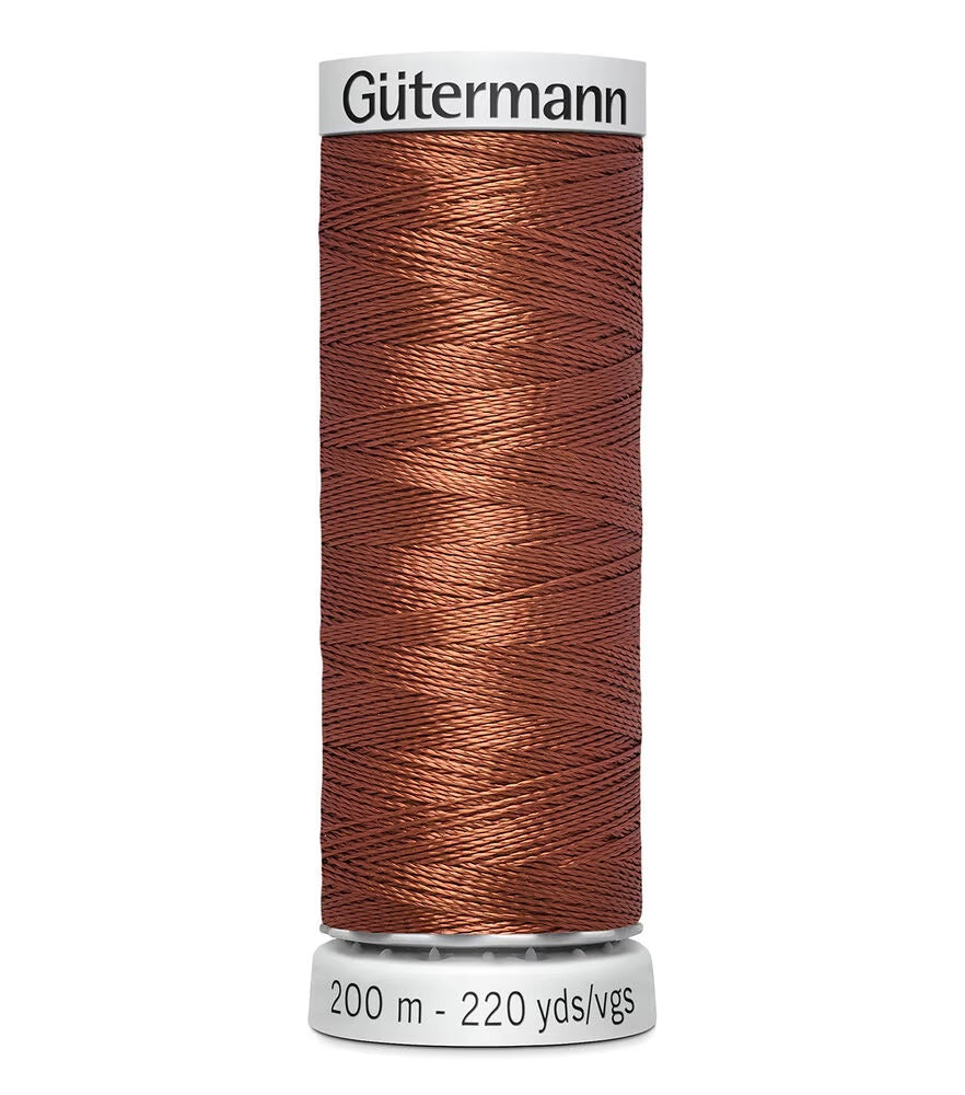 Spool of Gütermann Fire Brick 3380 Embroidery Thread