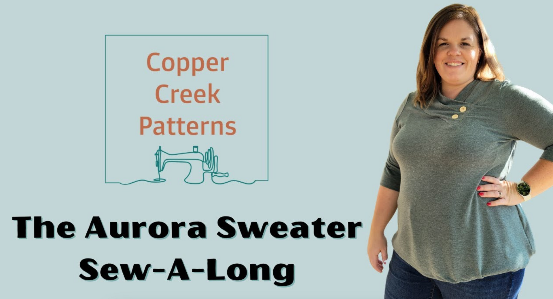 Load video: How to Sew the Aurora Wrap Collar Sweater