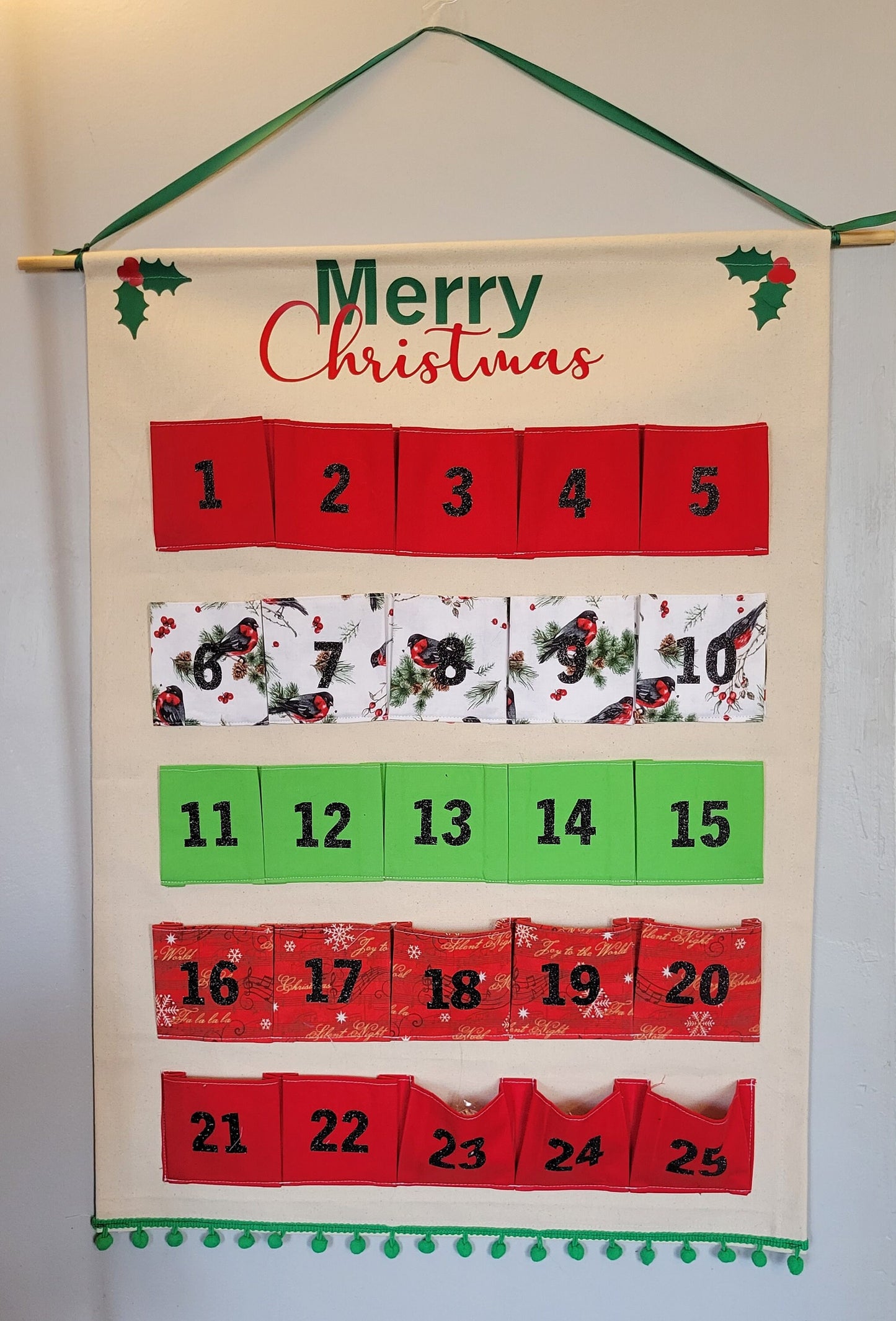 Advent Calendar with Pockets - By Charmed By Ashley