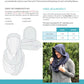 Hooded Infinity Scarf Pattern options and fabric requirements. 