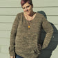 The Nora sweater with long sleeves, scoop neck, and banded hem. Plus size. 